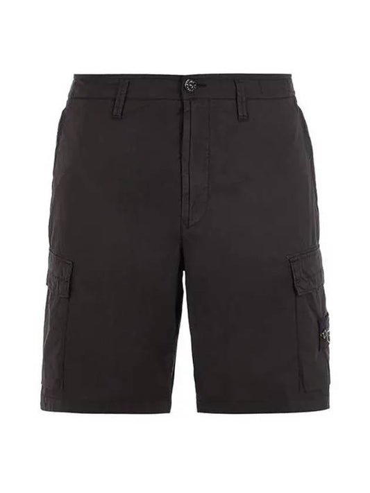 Light Stretch Cotton Bermuda Shorts Black - STONE ISLAND - BALAAN 2