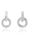 Dextera Interlocking Loop Hoop Earrings Silver - SWAROVSKI - BALAAN 4