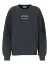 Logo Print Oversized Sweatshirt Grey - GANNI - BALAAN 2