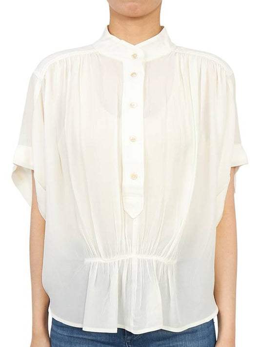 Azalea Short Sleeve Blouse Ecru - ISABEL MARANT - BALAAN 2