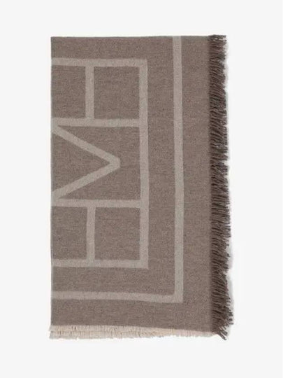 Monogram Wool Cashmere Scarf Beige - TOTEME - BALAAN 2