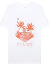 Men's Zafferh Printed Cotton Short Sleeve T-Shirt White - ISABEL MARANT - BALAAN 1