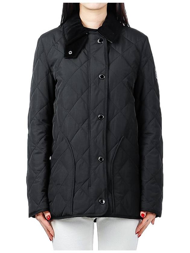 Diamond Quilted Thermoregulated Barn Jacket Black - BURBERRY - BALAAN 2