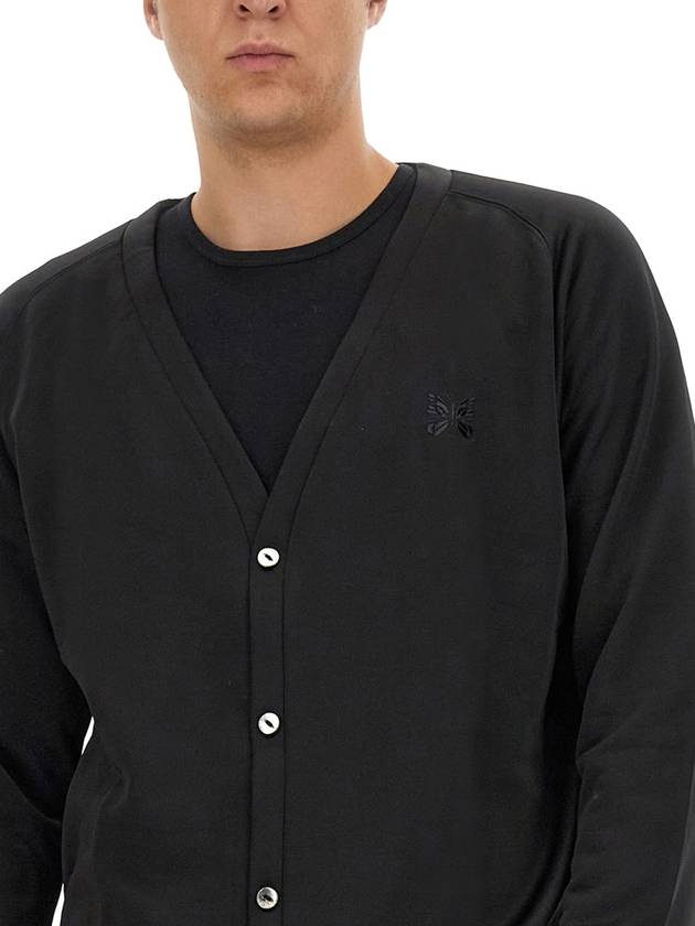 Tech Jersey V-Neck Cardigan Black - NEEDLES - BALAAN 4