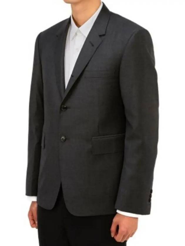 Super 120S Wool Twill Single Breasted Classic Jacket Black - THOM BROWNE - BALAAN 3