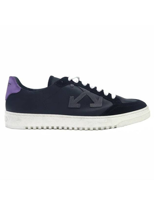 Men's Arrow Logo Purple Heel Tab 20 Low Top Sneakers Black - OFF WHITE - BALAAN 1