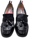 Box Calf 7.5MM Block Tassel Quilted Loafers Pumps Black - THOM BROWNE - BALAAN 5