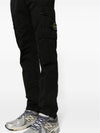 Wappen Patch Old Treatment Slim Fit Cargo Straight Pants Black - STONE ISLAND - BALAAN 6