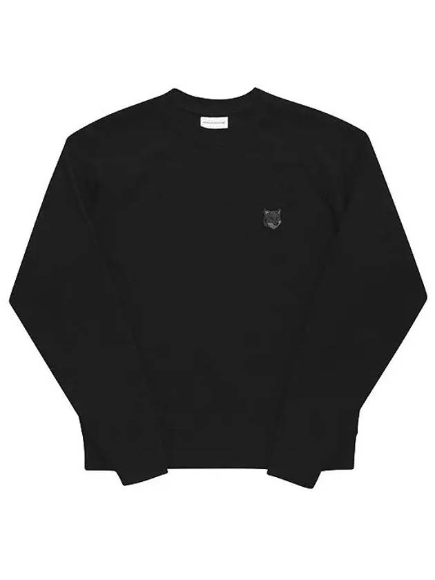 Bold Fox Head Patch Oversized Sweatshirt Black - MAISON KITSUNE - BALAAN 3