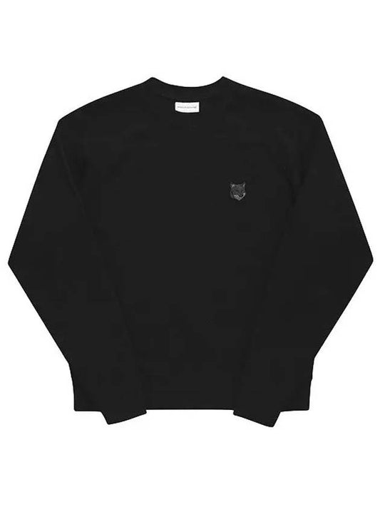 Bold Fox Head Patch Oversized Sweatshirt Black - MAISON KITSUNE - BALAAN 2