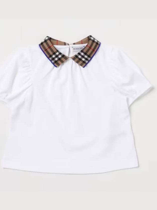 Kids Vintage Check Collar Blouse White - BURBERRY - BALAAN 3