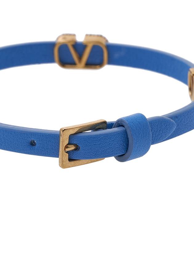 V Logo Signature Bracelet Blue - VALENTINO - BALAAN 7