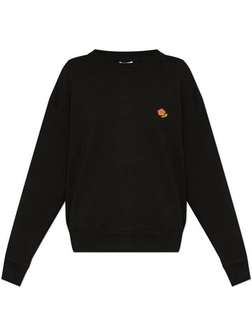 Kenzo Sweatshirt With Logo Patch, Women's, Black - KENZO - BALAAN 1