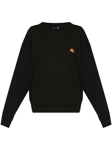 Kenzo Sweatshirt With Logo Patch, Women's, Black - KENZO - BALAAN 1