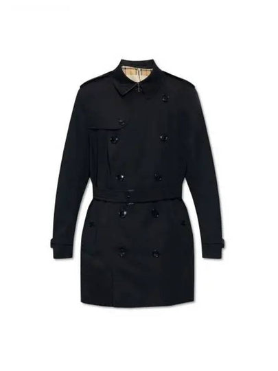 Short Kensington Heritage Trench Coat Black - BURBERRY - BALAAN 2