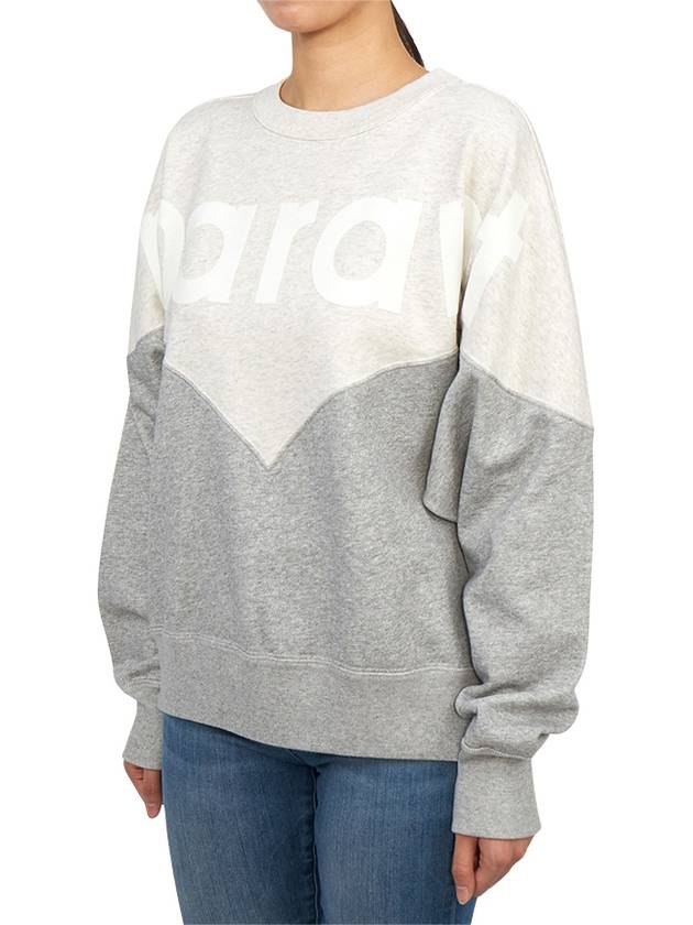 Houston Two-Tone Logo Cotton Sweatshirt Ecru Grey - ISABEL MARANT - BALAAN 3