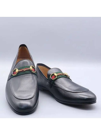 581513 Black Leather Web Horsebit Men s Shoes Size 10 - GUCCI - BALAAN 2