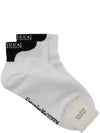 Women's Black Logo Tab Socks White - ALEXANDER MCQUEEN - BALAAN 2