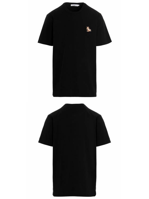 Chillax Fox Patch Classic Short Sleeve T-Shirt Black - MAISON KITSUNE - BALAAN 5