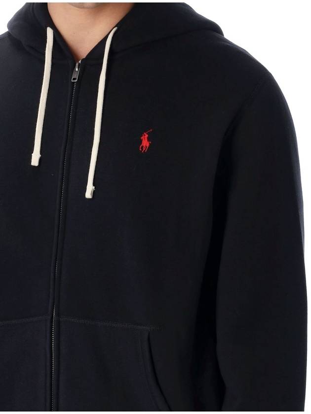 Embroidered Pony Logo Zip Up Hoodie Black - POLO RALPH LAUREN - BALAAN 4