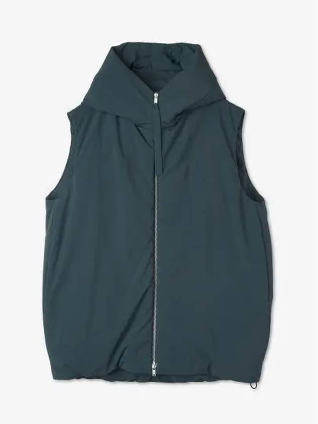 Men's Padded Hooded Down Vest Petrol - JIL SANDER - BALAAN 2