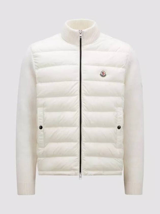 Wool Padding Tricot Cardigan White J1 091 9B00020 M1115 034 - MONCLER - BALAAN 1