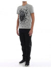 Skull Graffiti Logo Short Sleeve T-Shirt Grey - ALEXANDER MCQUEEN - BALAAN 6