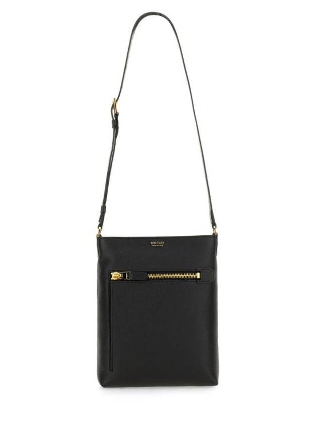 Logo Leather Cross Bag Black - TOM FORD - BALAAN 1