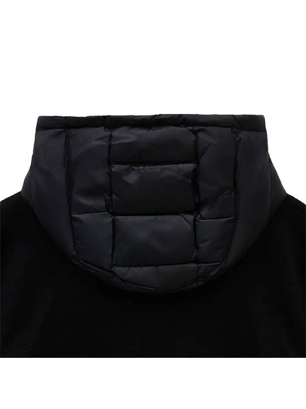 Logo Patch Padded Wool Hooded Jacket Black - MONCLER - BALAAN 8