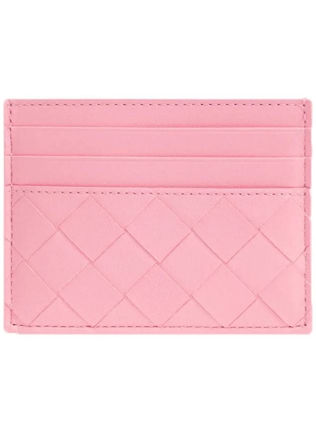 Intrecciato Leather Card Wallet Pink - BOTTEGA VENETA - BALAAN 4