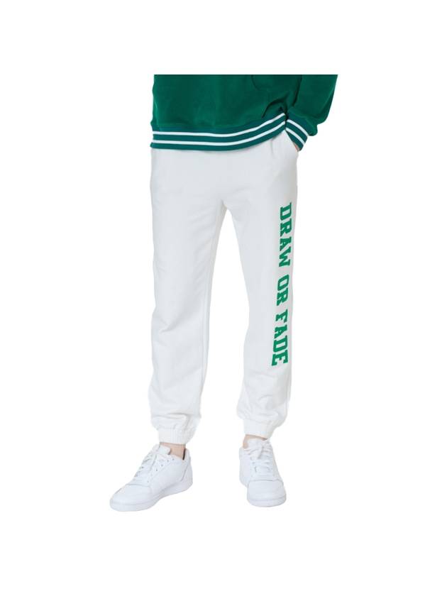 Drawfade Casual Fit Track Pants White - GOXO - BALAAN 1