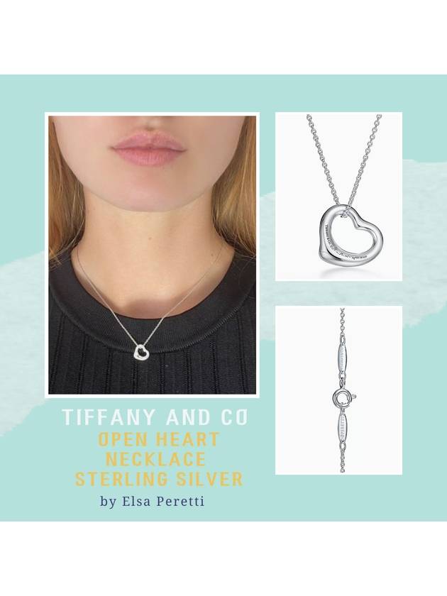 Silver Open Heart Necklace Elsa Peretti 16mm Necklace 29667233 - TIFFANY & CO. - BALAAN 10