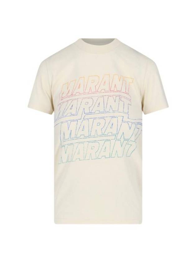 Short Sleeve T Shirt TS0148FA B1N09E 23EC Free Ecru - ISABEL MARANT - BALAAN 1