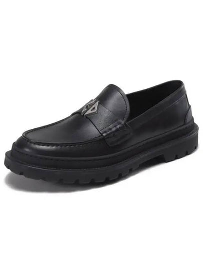 Explorer CD Diamond Canvas Smooth Calfskin Loafers Black - DIOR - BALAAN 2