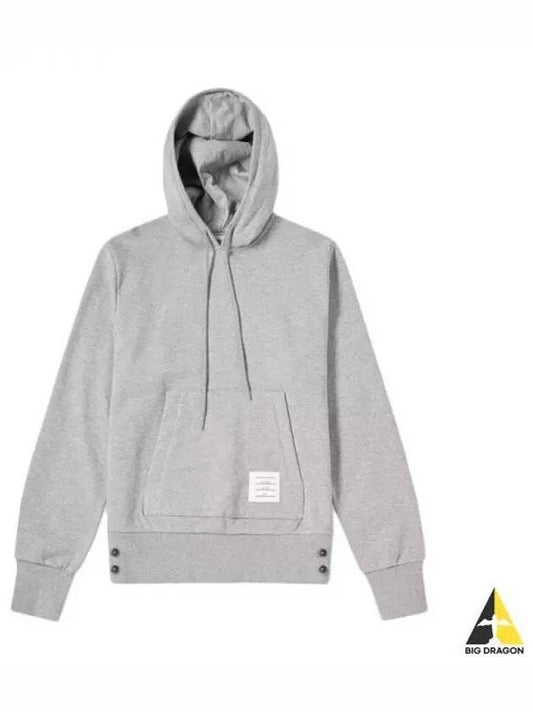 Men's Center Back Stripe Logo Patch Hoodie Grey - THOM BROWNE - BALAAN 2