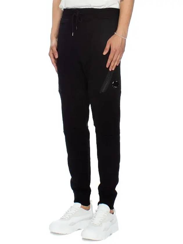 Diagonal Raised Fleece Track Pants Black - CP COMPANY - BALAAN 4