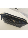 24A Half Moon Classic Caviar Chain Wallet Black Medium AP4016 - CHANEL - BALAAN 3