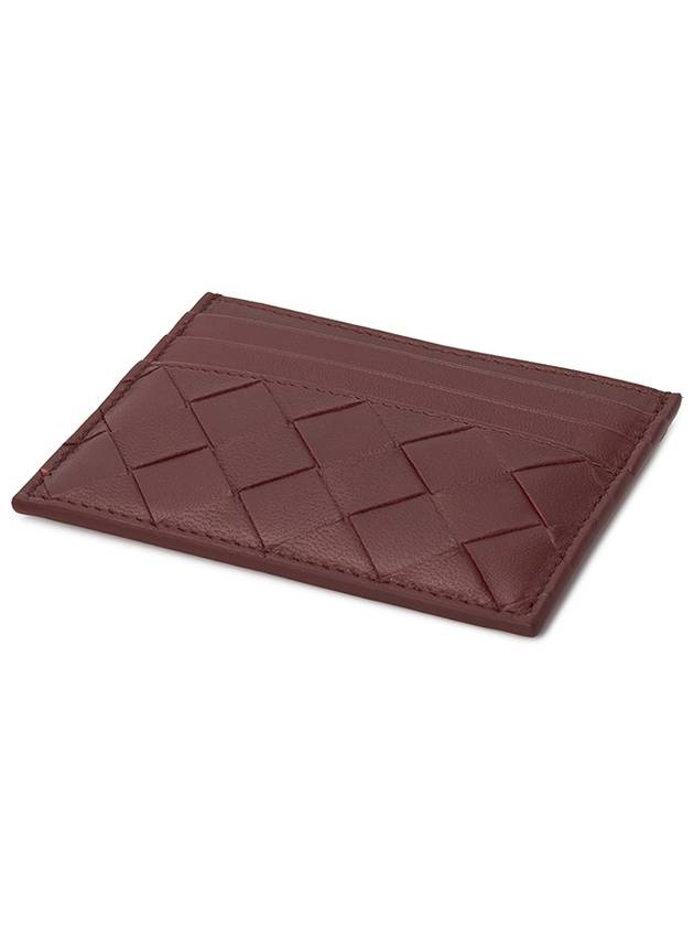 Intrecciato Leather Card Wallet Cherry Gold - BOTTEGA VENETA - BALAAN 4