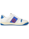 Screener Interlocking G Low Top Sneakers Blue White - GUCCI - BALAAN 5