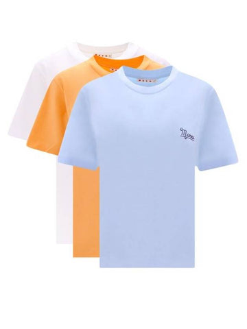 Crew Neck Cotton Short Sleeve T-Shirt 3 Pack - MARNI - BALAAN 1