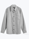 Basile Wool Long Sleeve Overshirt Grey - A.P.C. - BALAAN 2