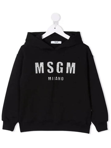 Kids Logo Sweater Hoodie Black MS027705 110 - MSGM - BALAAN 1