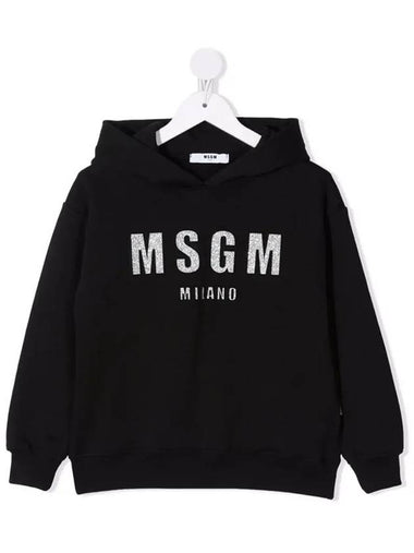 Kids Logo Sweater Hoodie Black MS027705 110 - MSGM - BALAAN 1