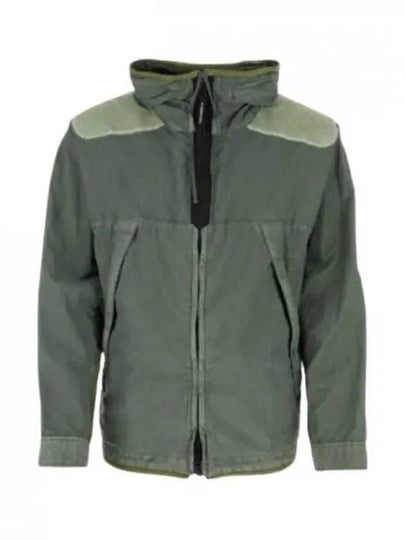 50 Fili Gum Mixed Goggle Hooded Jacket Green - CP COMPANY - BALAAN 2