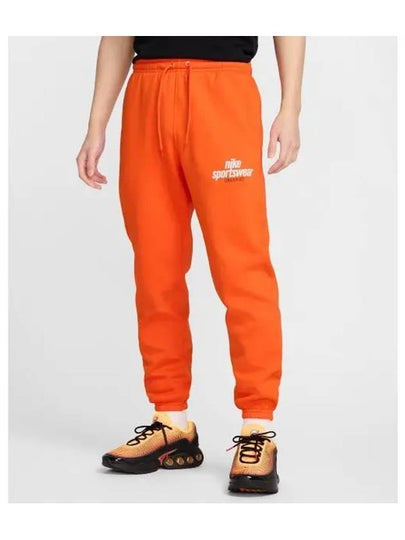 Sportswear Club Fleece Track Pants Safety Orange - NIKE - BALAAN 2