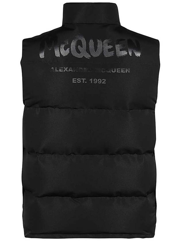 Graffiti Logo Padding Vest Black - ALEXANDER MCQUEEN - BALAAN 3