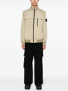 Compass Badge Pleated Windbreaker Sand - STONE ISLAND - BALAAN 4