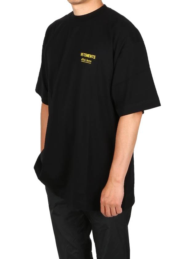 Chest Logo Short Sleeve T-Shirt Black - VETEMENTS - BALAAN 2