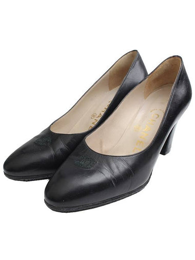 Black leather pumps 35C - CHANEL - BALAAN 1