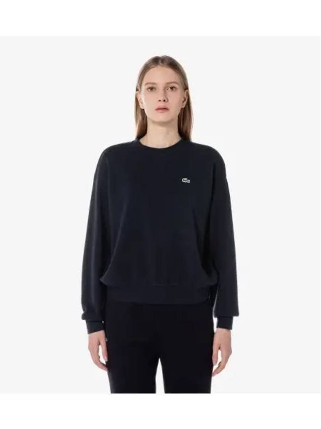 Women s Basic Crew Neck Sweatshirt Dark Navy - LACOSTE - BALAAN 1